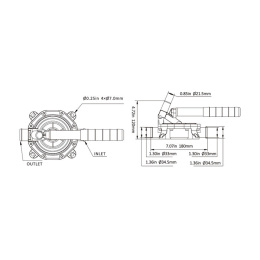 Помпа ручная SeaFlo 720GPH (42 л/мин) (SFDHA-G720-01)