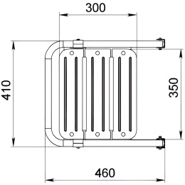 Платформа кормовая с трапом 3 ступени черные (040203BT, 10268786)