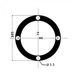 Кожух для тросов газ-реверс черный (010193BT)