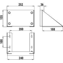 Транец выносной для ПЛМ до 12 л.с. 136-03T (040413T)
