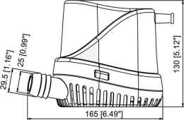 Помпа осушительная автомат 12В 1000GPH (63 л/мин) TMC (1002312, 10263812)