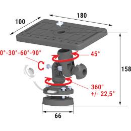 Площадка монтажная на палубу-переборку быстросъемная (040564T)