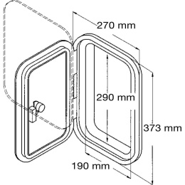 Смотровой лючок 270х373 мм белый CAN-SB (SP2445)