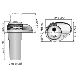 Якорная лебедка Quick Prince DP2E 800Вт 12В цепь 8мм (FSDP2E100008A00)