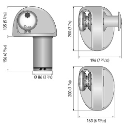 Якорная лебедка Quick Eagle 500Вт 12В цепь 6мм (FSE005120006A00)