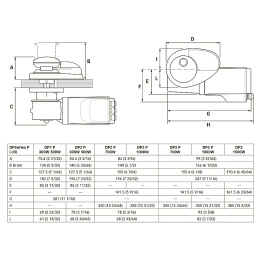 Якорная лебедка Quick Prince DP2 1000Вт 24В цепь 8мм с барабаном (FSDP21024D08B00, 10252541)