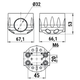 Хомут универсальный на трубу 22, 25, 32 мм (мод.2) (040574T)