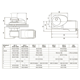 Якорная лебедка Quick Prince DP2 700Вт 24В цепь 8мм (FSDP20724008B00, 10252536)