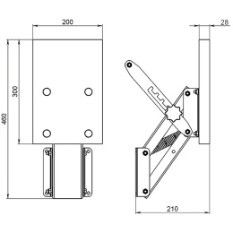 Транец выносной для ПЛМ мощностью от 6 до 15 л.с. (38 кг) ФБС (040401T)