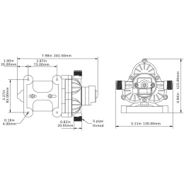 Комплект помывочный SeaFlo 24В 11.6 л/мин (SFWP2-030-070-33)