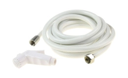 Лейка душа пластиковая белая, шланг 5 м Can-SB (NI2480)