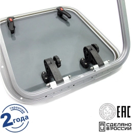 Люк палубный Альбатрос распашной 700х700 мм дымчатый (030830Т)