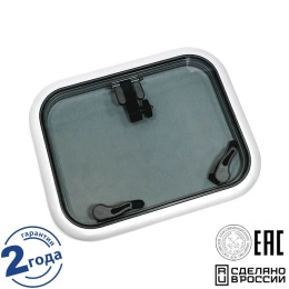 Люк палубный Альбатрос распашной 572х442 мм чёрный (030832T)