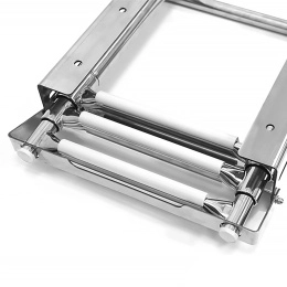 Трап телескопический выдвижной с фиксирующим механизмом 3 белых ступени 291 мм (040140WT)