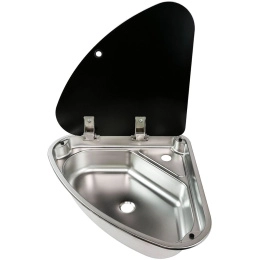 Мойка угловая 480x480x145 мм левая стекл крышка Marine Rocket (MR610LSS)