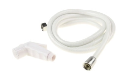 Лейка душа пластиковая белая, шланг 2.5 м Can-SB (NI2478)