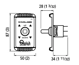 Пульт управления якорной лебедкой трехпозиционный Quick