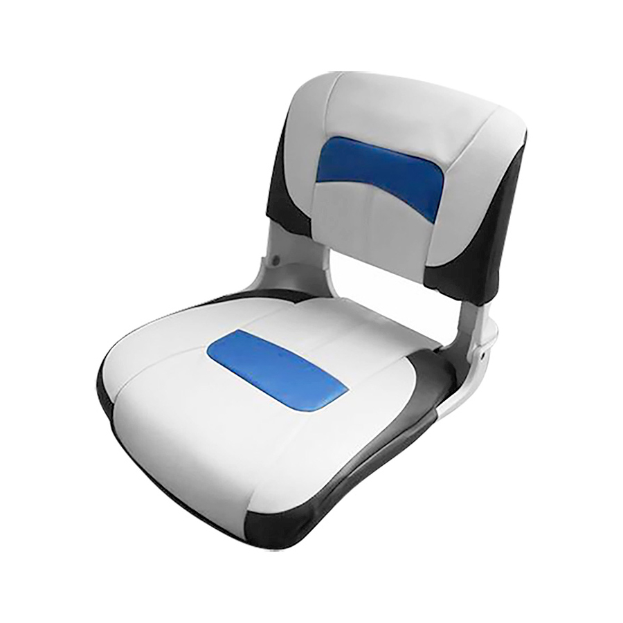 Сиденье Newstarmarine Premium Low-back All Weather белое с темно-серым и синим (10252319)