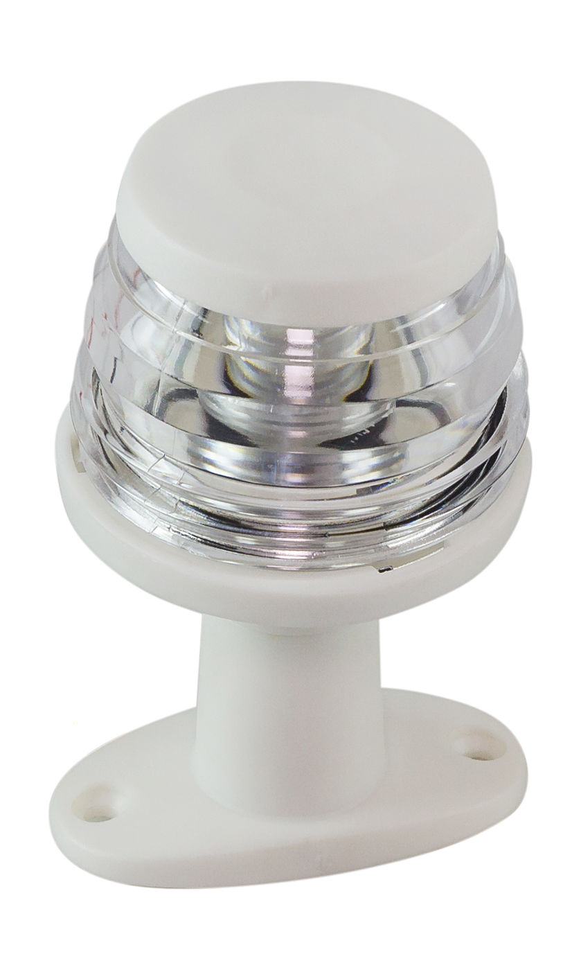 Огонь топовый на стойке 4", белый, пластиковый, 12 В, LED, Ba15d (LPARDFX00009)