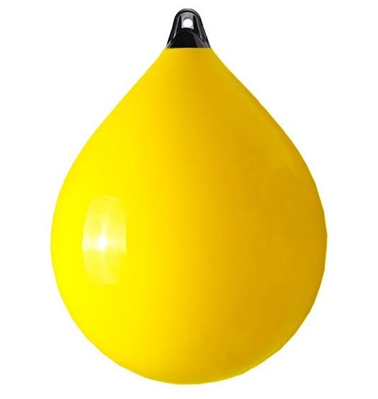 Буй маркерный надувной Majoni Solid head 350х480мм желтый (10005496)