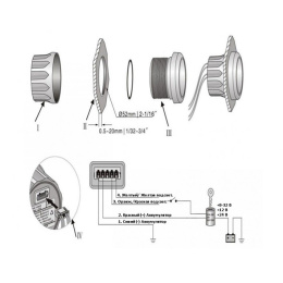 Вольтметр аналоговый 8-16 вольт WW бел/бел KUS (KY13304)