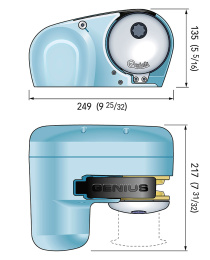 Якорная лебедка Quick Genius 800Вт 12В цепь 8мм с барабаном (FSGP22012D08A00)