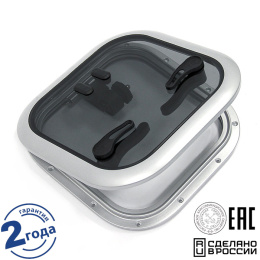 Люк палубный Альбатрос распашной 400х400 мм дымчатый (030824T)