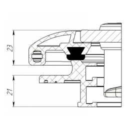 Люк палубный Альбатрос распашной 500х500 мм дымчатый (030826T)