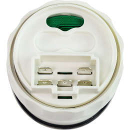 Указатель положения руля (Аксиометр) 52 мм черный/нерж (RA00194BSMR)