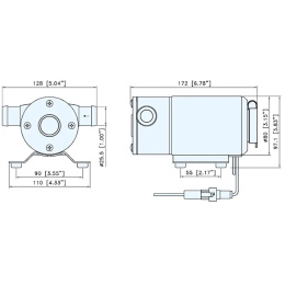 Насос водяной TMC 400GPH 25 л/мин 12В патрубки под шланг (06203)