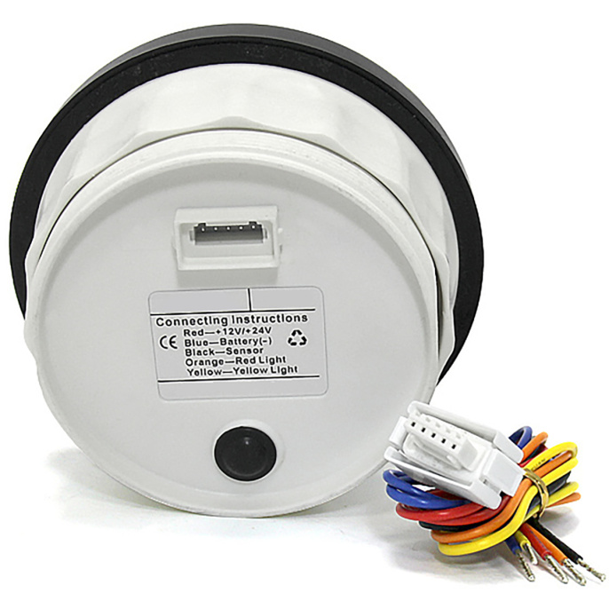 Указатель положения руля (Аксиометр) 85 мм белый/нерж (WS) (KY09105)