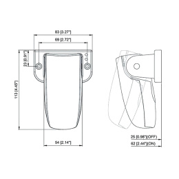 Выключатель поплавковый для трюмных помп TMC 12/24В бело-синий (0812202)