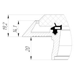 Люк палубный безрамный Пеликан 425x425 R75 (030811T)