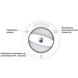 Горловина заливная с замком тип 02 белая Seaflo (SFWI1-02)