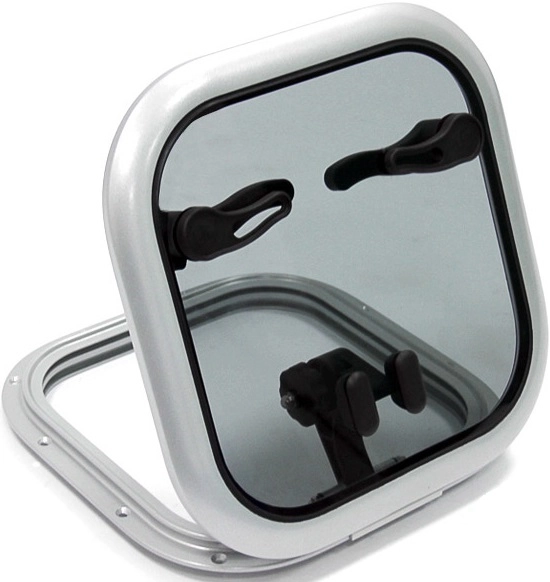 Люк палубный Альбатрос распашной 650х650 мм дымчатый (030829Т)