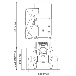 Подруливающее устройство Quick два винта, 6,3 кВт, 12 В, 185 мм (FGBT18105120T00)