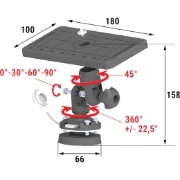 Площадка монтажная на палубу-переборку быстросъемная (040564T)