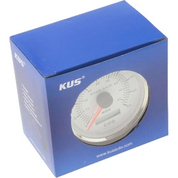 GPS-спидометр аналоговый 0-45 узлов, бел/нерж, выносная антенна, 85 мм KUS (KY08126)