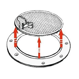 Смотровой лючок 235 мм (9") белый Osculati (20-844-00)