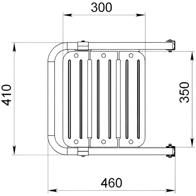 Платформа кормовая с трапом 3 ступени белые (040203WT)