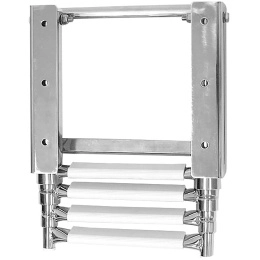 Трап телескопический выдвижной 4 белых ступени 290 мм (040106WT)