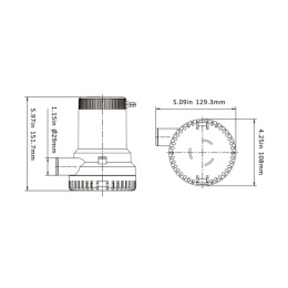 Помпа осушительная 12В 1500GPH (94 л/мин) SeaFlo (SFBP1-G1500-01)