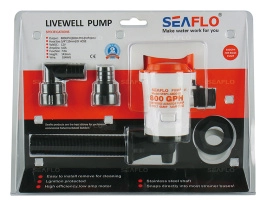 Аэратор горизонтальный 12В 800GPH (45 л/мин) SeaFlo (SFBP1-G800-05, 10264273)
