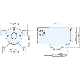Насос водяной TMC 400GPH 25 л/мин 12В резьбовые патрубки (06204)