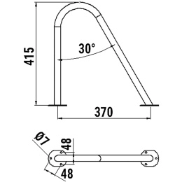 Леер носовой малый, нержавеющая сталь (030106T)