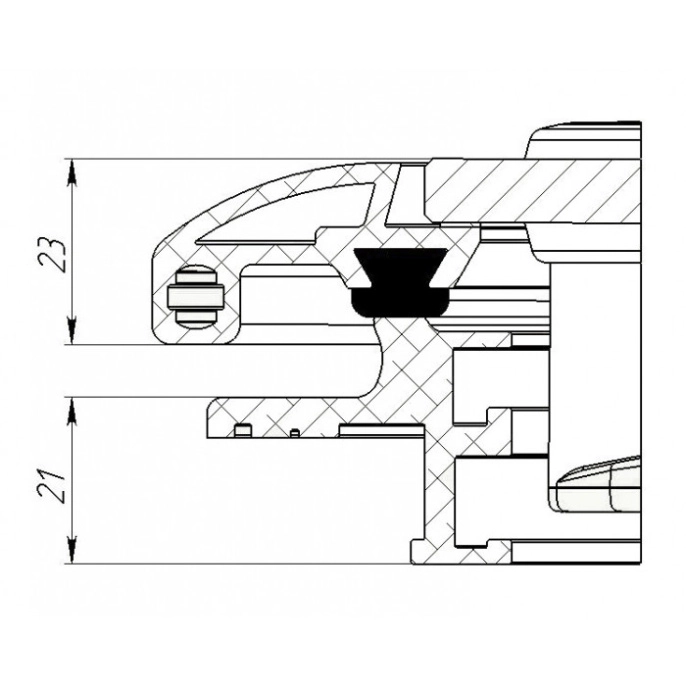 Люк палубный Альбатрос распашной 500х500 мм дымчатый (030826T)