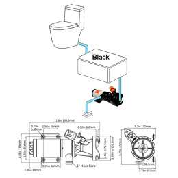 Насос мацераторный SeaFlo 24В 45 л/мин 02-Series (SFMP2-120-02, 10252443)