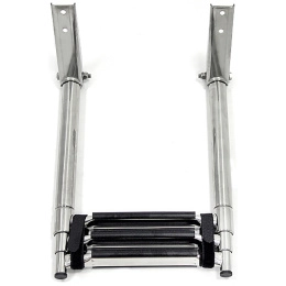 Трап телескопический складной 3 черных ступени 310 мм (040102BT)