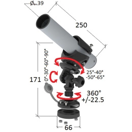 Держатель спиннинга сквозной на палубу быстросъемный, алюминий (030624T)