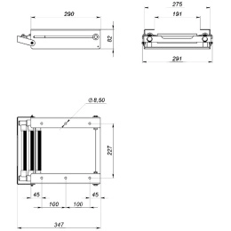 Трап телескопический выдвижной с фиксирующим механизмом 3 белых ступени 291 мм (040140WT)